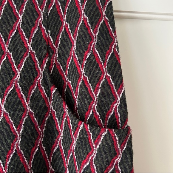 DVF Diane von Furstenberg Jacquard Inverted Pleat A-Line Printed Knit Skirt 2 - Picture 6 of 8